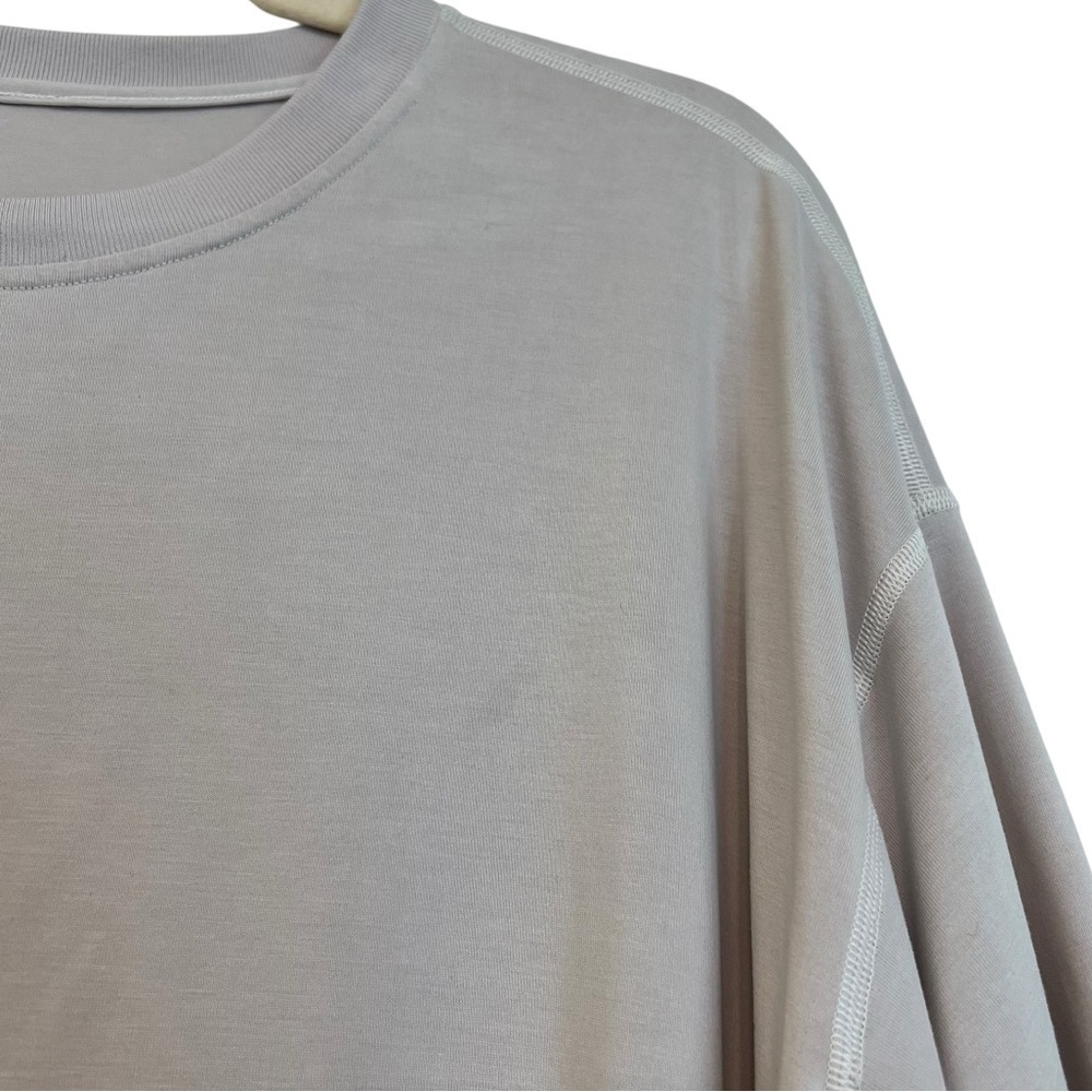 Lululemon Athletica Softstreme Relaxed Tee Shirt Moonstone Grey 4 Yoga Lounge - Picture 4 of 4